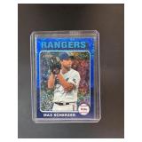 2024 HERITAGE MAX SCHERZER #453 CHROME BLUE SPARKL