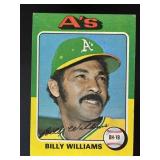 1975 TOPPS BILLY WILLIAMS #545 OAKLAND ATHLETICS