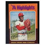 1975 TOPPS BOB GIBSON #3 ST. LOUIS CARDINALS