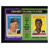 1975 TOPPS 1958 MVPS JACKIE JENSEN ERNIE BANKS M #