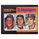 1975 TOPPS STEVE BUSBY DICK BOSMAN NOLAN RYAN #7 K