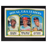 1972 1971 A.L. E.R.A. LEADERS VIDA BLUE WILBUR WOO