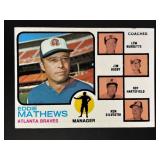 1973 BRAVES FIELD LEADERS EDDIE MATHEWS LEW BURDET