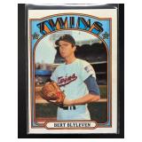 1972 TOPPS BERT BLYLEVEN #515 MINNESOTA TWINS
