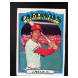 1972 TOPPS JOSE CRUZ #107 RC ROOKIE ST. LOUIS CARD