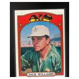 1972 TOPPS DICK WILLIAMS #137 OAKLAND ATHLETICS