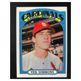 1972 TOPPS TED SIMMONS #154 ST. LOUIS CARDINALS