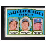 1972 BREWERS ROOKIE STARS JERRY BELL DARRELL PORTE