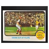 1973 TOPPS WORLD SERIES GAME NO. 5: ODOM OUT AT PL