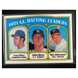 1972 1971 A.L. BATTING LEADERS TONY OLIVA BOBBY MU