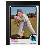 1973 TOPPS TOMMY JOHN #258 LOS ANGELES DODGERS