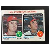 1973 1972 STRIKEOUT LEADERS STEVE CARLTON NOLAN RY
