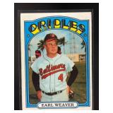 1972 TOPPS EARL WEAVER #323 BALTIMORE ORIOLES