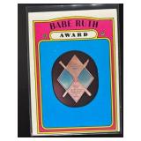 1972 TOPPS BABE RUTH AWARD T #626