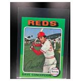 1975 TOPPS MINI DAVE CONCEPCION #17 CINCINNATI RED
