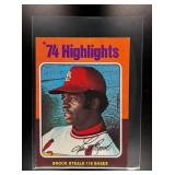 1975 TOPPS MINI LOU BROCK #2 HIGHLIGHTS ST. LOUIS