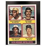 1976 ROOKIE INFIELDERS WILLIE RANDOLPH DAVE MCKAY
