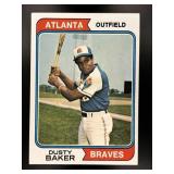 1974 TOPPS DUSTY BAKER #320 ATLANTA BRAVES