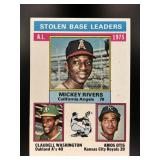 1976 1975 AL STOLEN LEADERS MICKEY RIVERS CLAUDELL