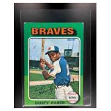1975 TOPPS MINI DUSTY BAKER #33 ATLANTA BRAVES