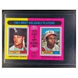 1975 TOPPS MINI 1961 MVPS ROGER MARIS FRANK ROBINS