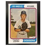 1974 TOPPS TOMMY JOHN #451 LOS ANGELES DODGERS