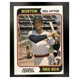 1974 TOPPS ORLANDO CEPEDA #83 BOSTON RED SOX