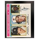 1976 1975 AL VICTORY LEADERS JIM HUNTER JIM PALMER