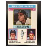 1976 1975 AL STRIKEOUT LEADERS FRANK TANANA BERT B