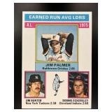 1976 1975 AL ERA LEADERS JIM PALMER JIM HUNTER DEN