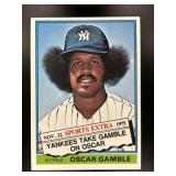 1976 TOPPS OSCAR GAMBLE #74T TRADED NEW YORK YANKE