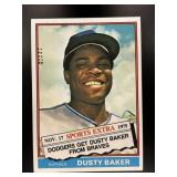 1976 TOPPS DUSTY BAKER #28T TRADED LOS ANGELES DOD