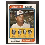 1974 BRAVES FIELD LEADERS EDDIE MATHEWS HERM STARR