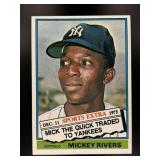 1976 TOPPS MICKEY RIVERS #85T TRADED NEW YORK YANK