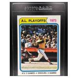 1974 TOPPS REGGIE JACKSON 1973 A.L. PLAYOFFS AL #4
