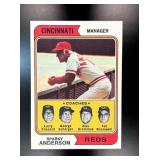 1974 TOPPS REDS FIELD LEADERS SPARKY ANDERSON LARR