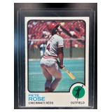 1973 TOPPS PETE ROSE #130 CINCINNATI REDS CLEAN WE