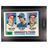 1982 TOPPS TWINS FUTURE STARS LENNY FAEDO KENT HRB