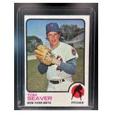 1973 TOPPS TOM SEAVER #350 NEW YORK METS NICE COND