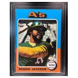 1975 TOPPS MINI REGGIE JACKSON #300 OAKLAND ATHLET