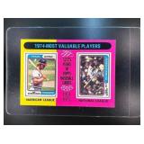 1975 TOPPS MINI 1974 MVPS JEFF BURROUGHS STEVE GAR
