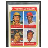 1974 ROOKIE OUTFIELDERS DAVE AUGUSTINE KEN GRIFFEY