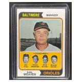 1974 ORIOLES FIELD LEADERS EARL WEAVER JIM FREY GE