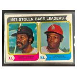 1974 1973 STOLEN LEADERS TOMMY HARPER LOU BROCK #2