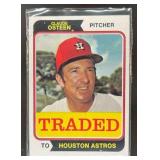 1974 TOPPS CLAUDE OSTEEN #42T TRADED HOUSTON ASTRO