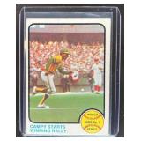 1973 Topps World Series Game No. 7: Campy Starts W