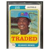 1974 TOPPS BASEBALL FELIPE ALOU TRADED #485T MILWA