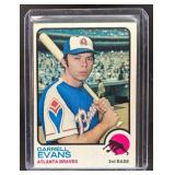 1973 TOPPS BASEBALL DARRELL EVANS #374 ATLANTA BRA