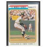 1974 TOPPS 73 WORLD SERIES GAME #1 #472 OAKLAND AT