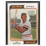 1974 TOPPS DON BAYLOR #187 BALTIMORE ORIOLES